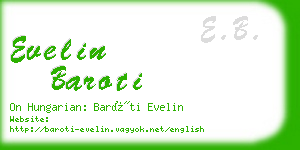 evelin baroti business card